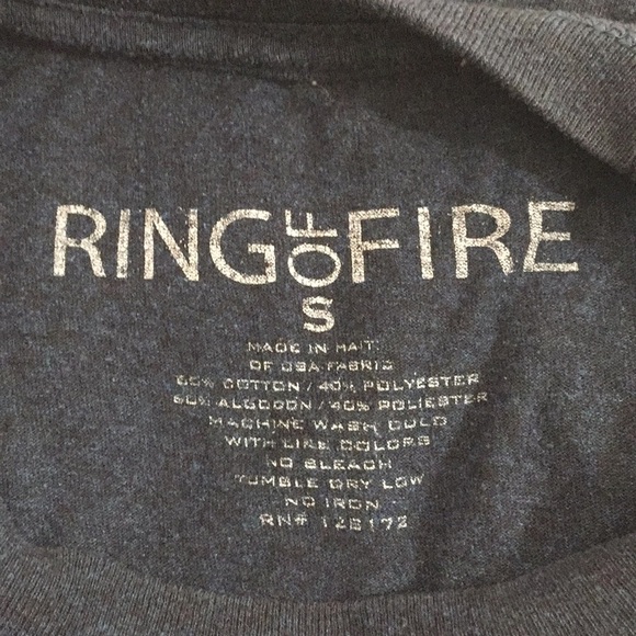 Ring Of Fire American Flag T-shirt Dark Blue Small - Picture 5 of 6